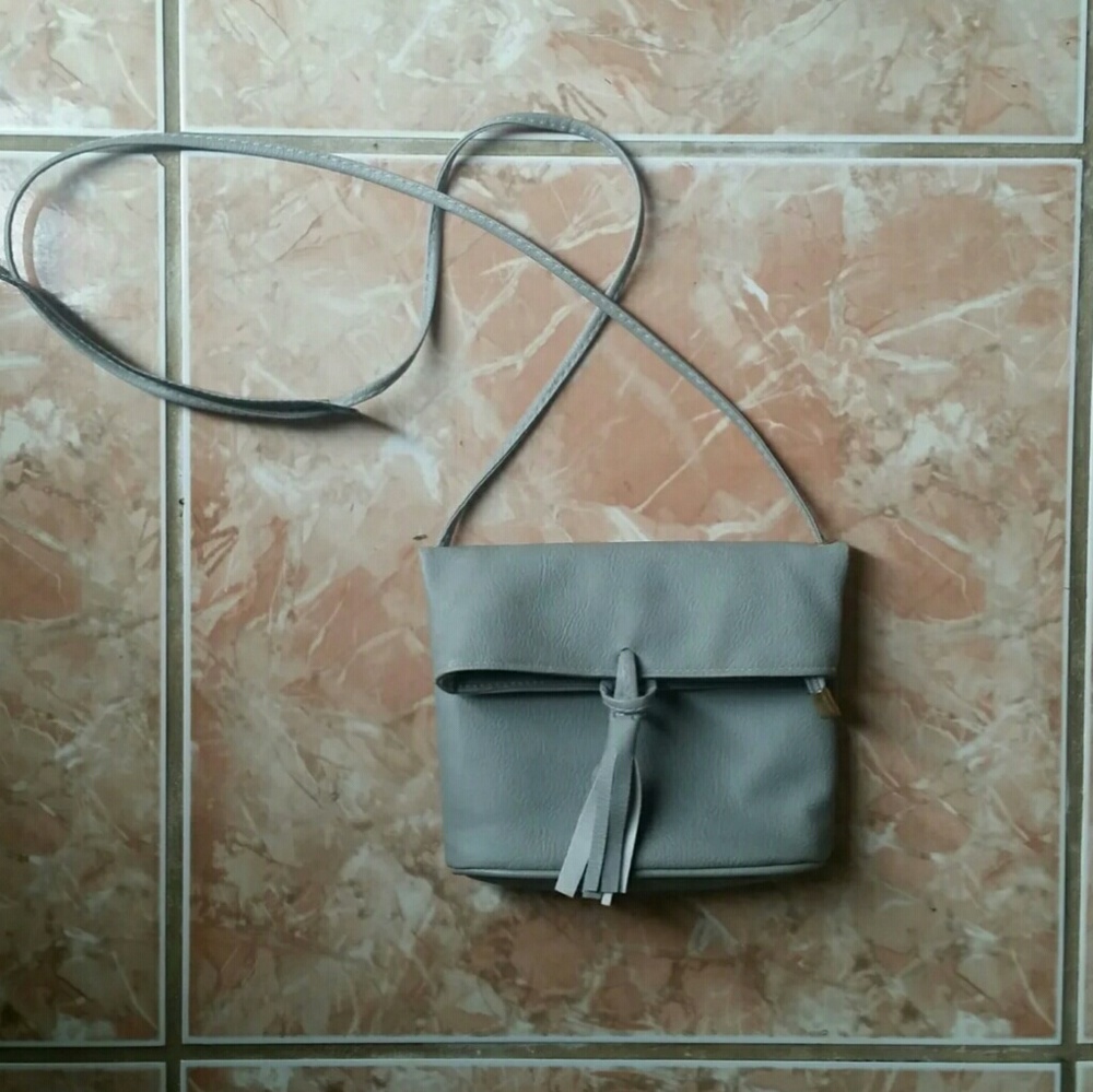 Grey crossbody purse